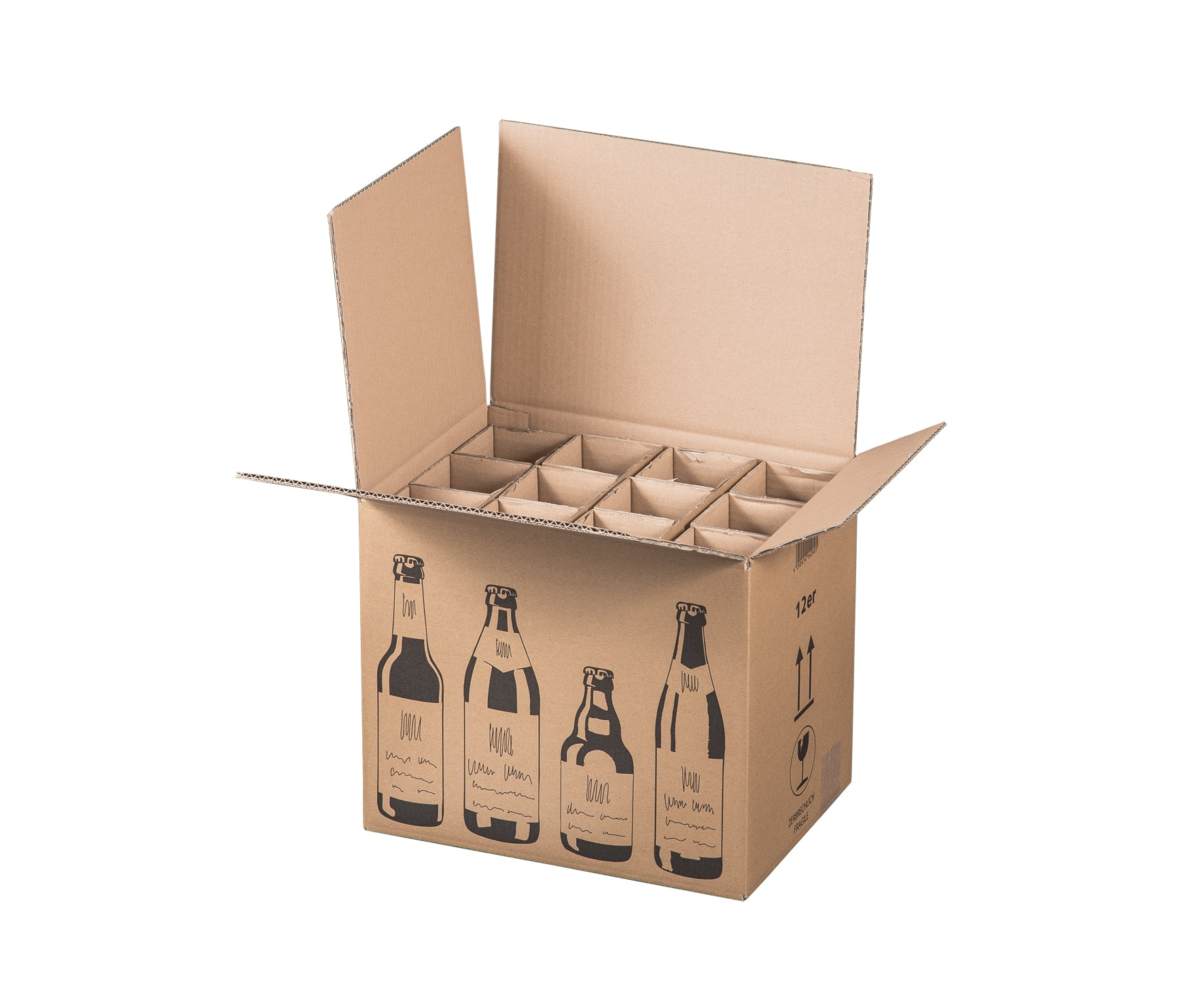 Transportdozen voor wijnflessen, Kartonnen dozen voor de post voordelig kopen | Schäfer Shop