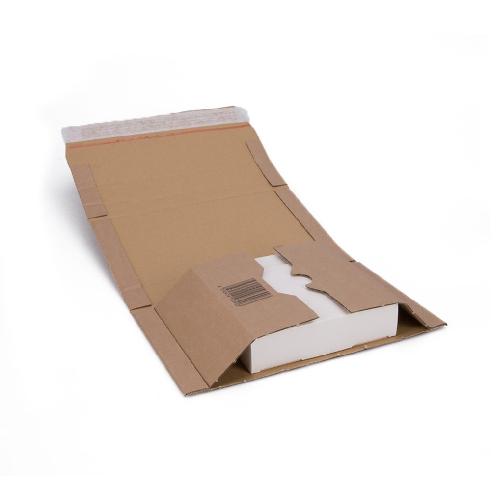 Boekverpakking kartonnen envelop Colompac 21,5 x 30 x 5 cm wit pk/20