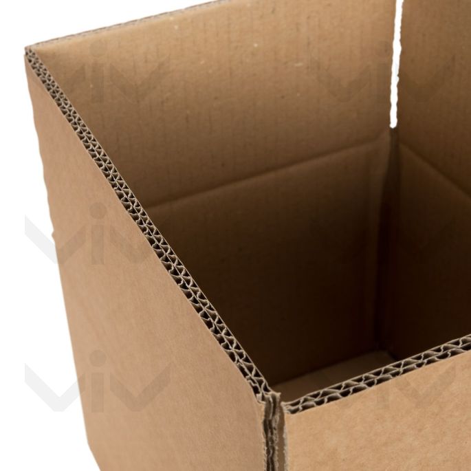 Kartonnen Dozen, Dubbelgolf, 580 x 380 x 360 mm, Bruin