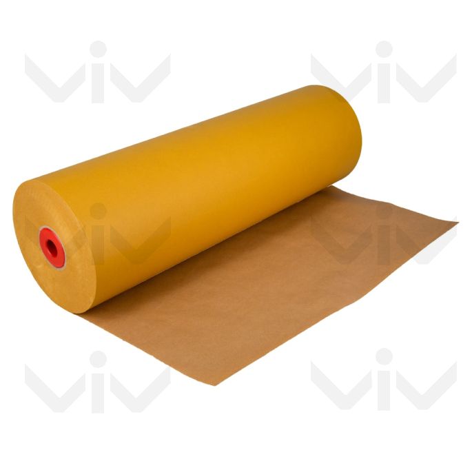 Kraftpapier op rol, 59 cm x 400 meter, 50 gram/m2, Okergeel