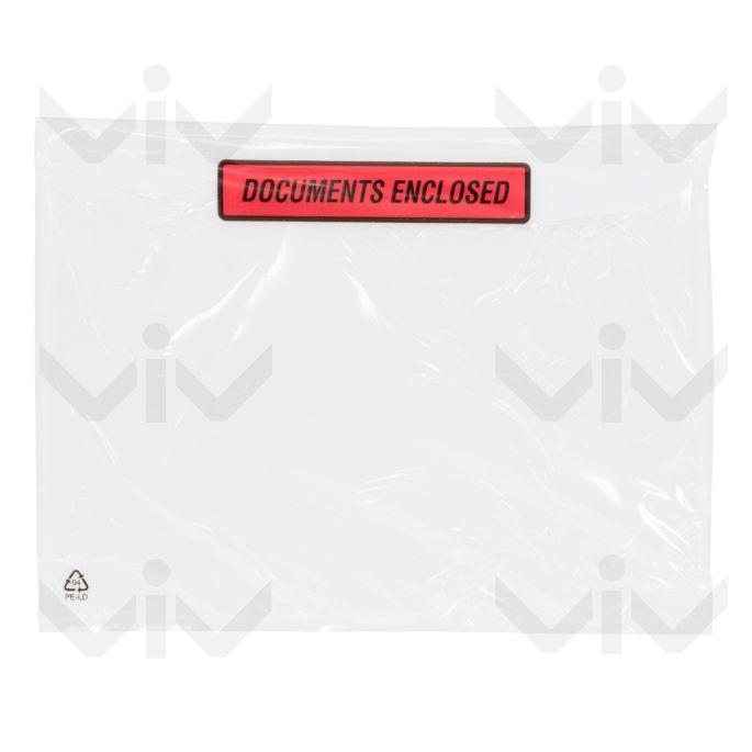 Paklijstenvelop, 'Documents Enclosed', 160 x 115 mm