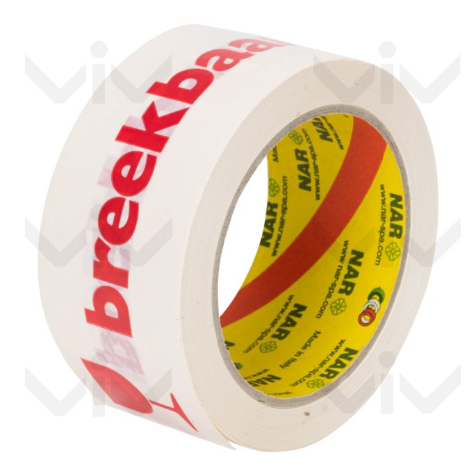 PVC Tape 'breekbaar fragile', 50 mm x 66 meter