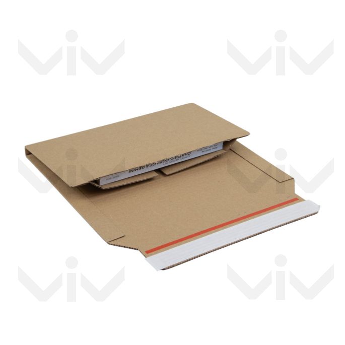 Boekverpakking, 325 x 250 x 0-80 mm (A4+), Bruin