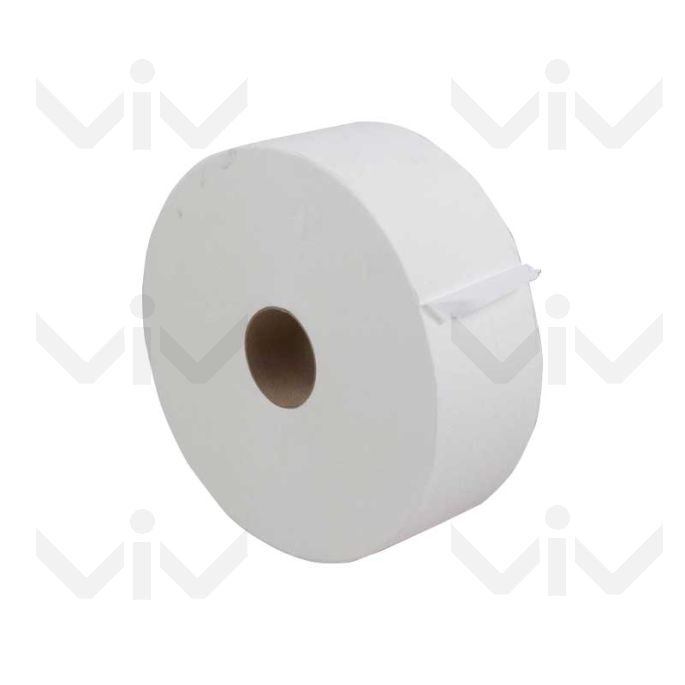 Maxi Jumborol Toiletpapier, 2-laags wit Cellulose, 380 meter per rol, 6 rollen per pak