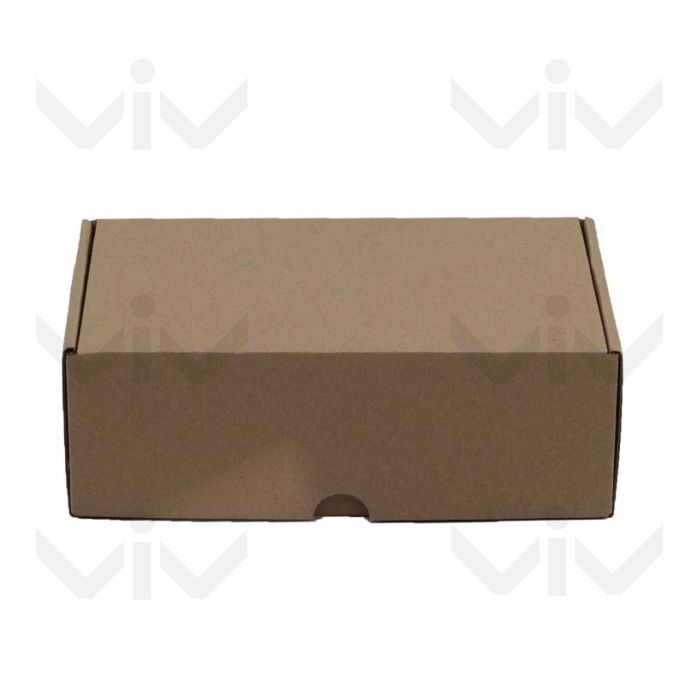 Postdoosjes met Klepsluiting, Enkelgolf, 160 x 113 x 77 mm (A6 formaat), Bruin