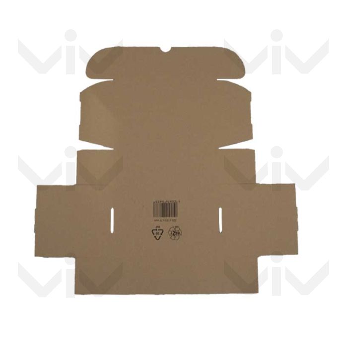 Postdoosjes met Klepsluiting, Enkelgolf, 225 x 155 x 77 mm (A5 formaat), Bruin