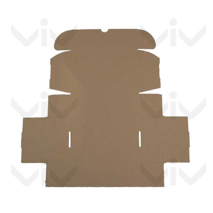 Postdoosjes met Klepsluiting, Enkelgolf, 160 x 113 x 77 mm (A6 formaat), Bruin