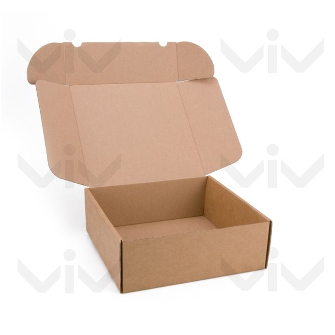 Postdoosjes met Klepsluiting, Enkelgolf, 400 x 300 x 100 mm, Bruin