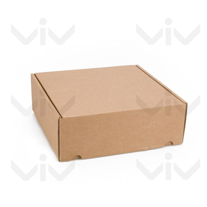 Postdoosjes met Klepsluiting, Enkelgolf, 400 x 300 x 100 mm, Bruin