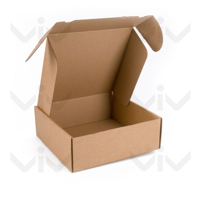 Postdoosjes met Klepsluiting, Enkelgolf, 400 x 300 x 100 mm, Bruin