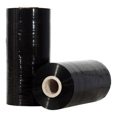 Machinewikkelfolie, 23 micron, 50 cm x 1390 meter, 150% voorrek, Zwart