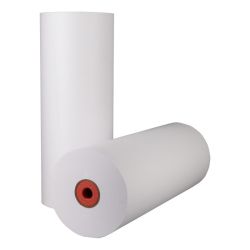Kraftpapier op rol, 50 cm x 500 meter, 40 gram/m2, Wit, 2-zijdig glad (ongestreept)