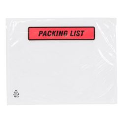 Paklijstenvelop, 'Packing List', 160 x 115 mm