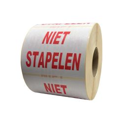 Niet stapelen etiketten