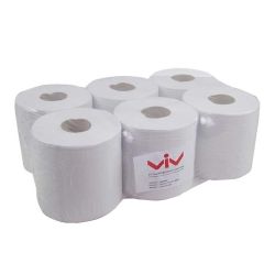 Midirol Poetspapier, 1-laags Lichtgrijs gerecycled, 19 cm x 300 meter, 6 rollen per pak