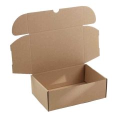 Postdoosjes met Klepsluiting, Enkelgolf, 160 x 113 x 77 mm (A6 formaat), Bruin