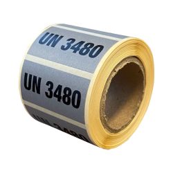 Etiketten 'UN 3480', 25 x 50 mm, 500 stuks per rol