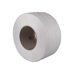 PP band, 5 mm x 0,47 mm, 7000 meter, Wit (Rolkern 200 mm)