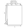 Papieren Draagtassen, Wit, 320 x 140 x 420 mm, 80 gram/m2