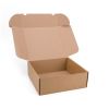 Postdoosjes met Klepsluiting, Enkelgolf, 400 x 300 x 100 mm, Bruin